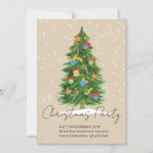 árbol feliz - invitación de Navidad