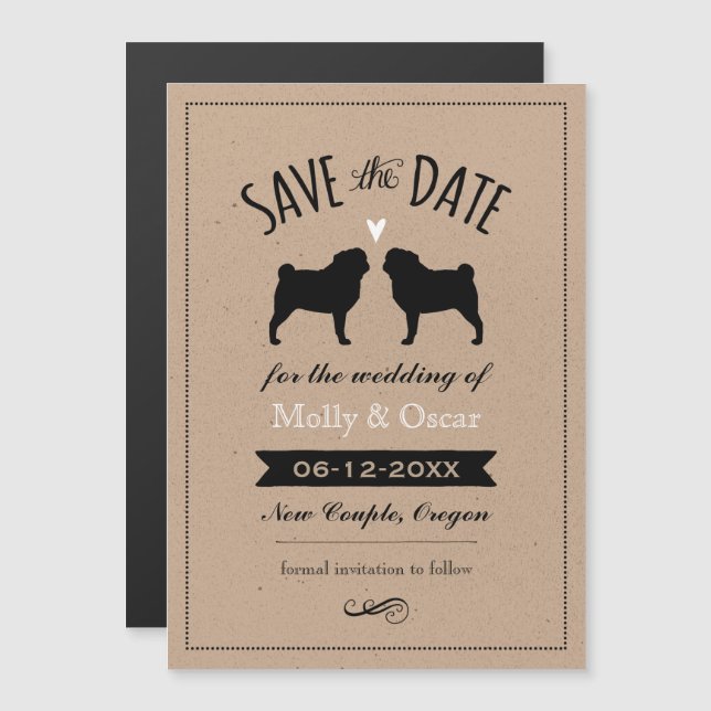 Magnética Boda de Higos Guardar la Invitación de Fecha (Anverso/Reverso)