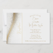 Clásico Baptismo de polvo dorado Invitación magnét