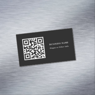 Magnética Código QR Magnate de tarjeta de visita simple neg