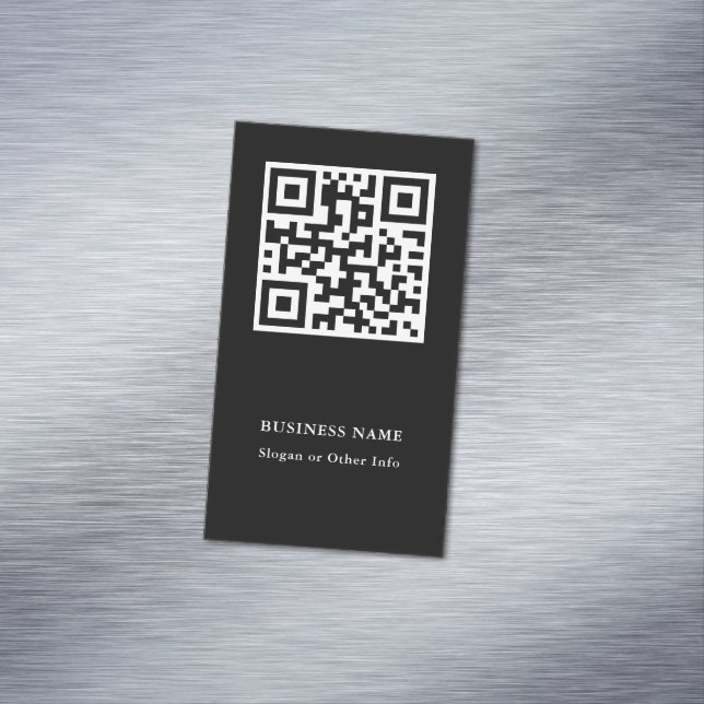 Magnética Código QR Magnate de tarjeta de visita simple negr (In Situ)