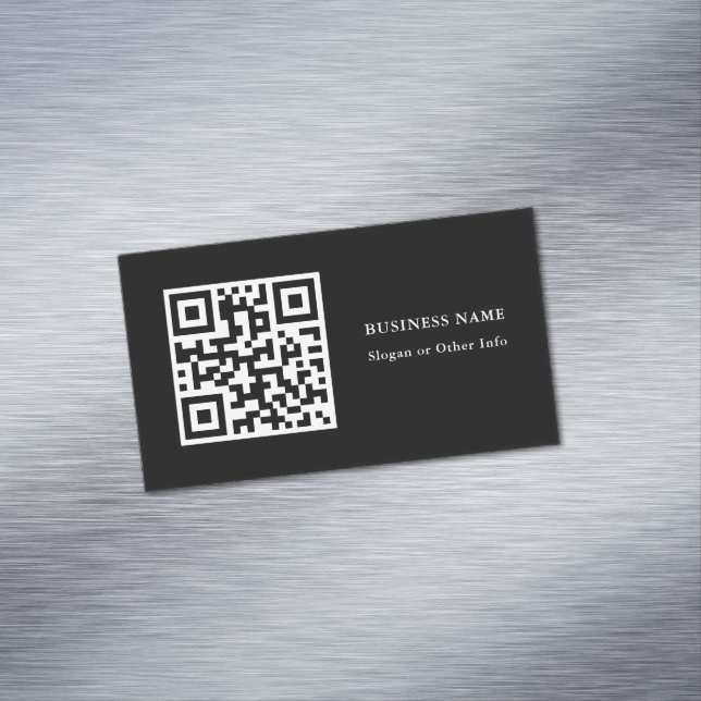 Magnética Código QR Magnate de tarjeta de visita simple negr (In Situ)