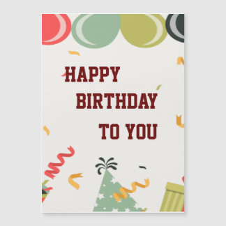 Magnética cumpleaños de invitación