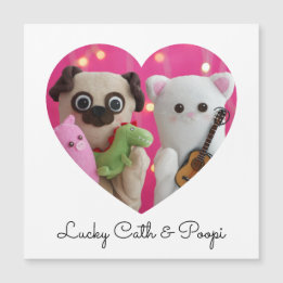 Magnética Cute Elegant Tarjeta de Fotografía Coraz