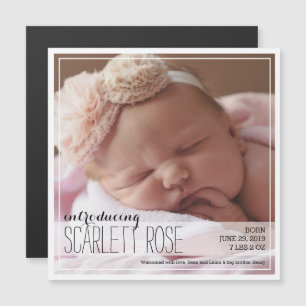 Magnética Dulce Invitación Full Photo Classic Baby