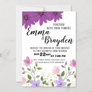 Magnética Elegante invitación a la boda de flores silvestres