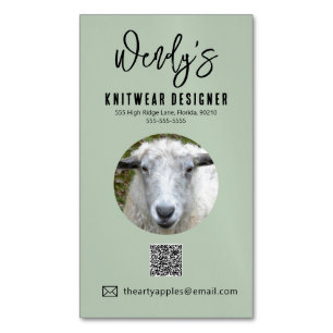 Magnética Elegante tarjeta de visita de DISEÑADOR de KNITWEA