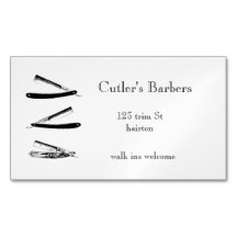 Elegante y elegante tarjeta de visita de la barber