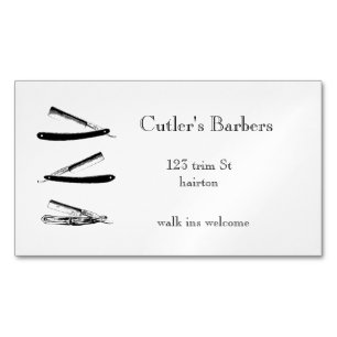 Magnética Elegante y elegante tarjeta de visita de la barber