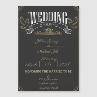 Magnética ¡Imán de invitación a la boda, Personalizar!