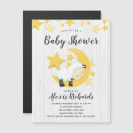Magnética Invitación a Baby Shower de estrellas celestes de 