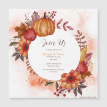Invitación a la cena de Acción de Gracias de otoño