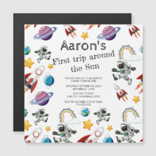Magnética Invitación a la fiesta de cumpleaños del primer as