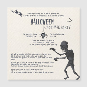 Magnética Invitación a la fiesta de disfraces de Halloween