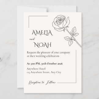 Magnética Invitación de Boda | Diseño Tipográfico Elegante