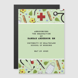 Magnética Invitación de graduación de la Escuela de Enfermer