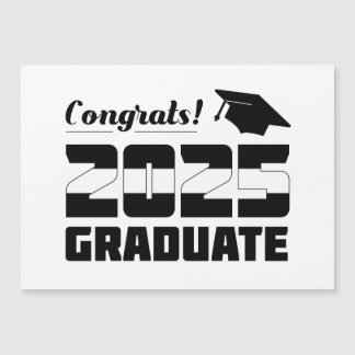 Magnética Invitación de graduado moderna 2025 ¡Felicidades!