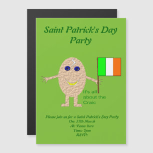 Magnética Invitación de Personalizado de huevo irlandés patr