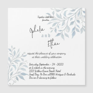 Magnética Invitación floral francesa simple