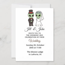Invitación Formal a la Ceremonia de Boda Alien