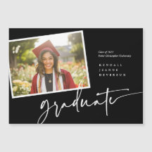 Invitación moderna de instantáneas para graduados 
