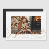 Magnética Joyeux Noel Elegante Tarjeta de Fotograf