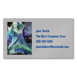 Magnética La Laguna #1 pintura en azul, tarjeta de visita ve