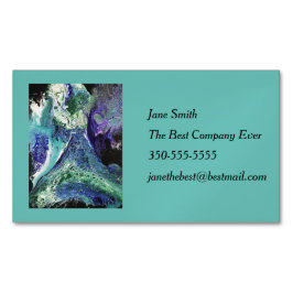 Magnética La Laguna #1 pintura en azul, tarjeta de visita ve