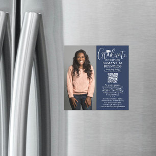 Magnética Magnet de Invitación fotográfica blanca de la Mari