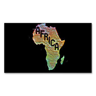 Magnética Mapa de África con tarjeta de visita Retro Africa