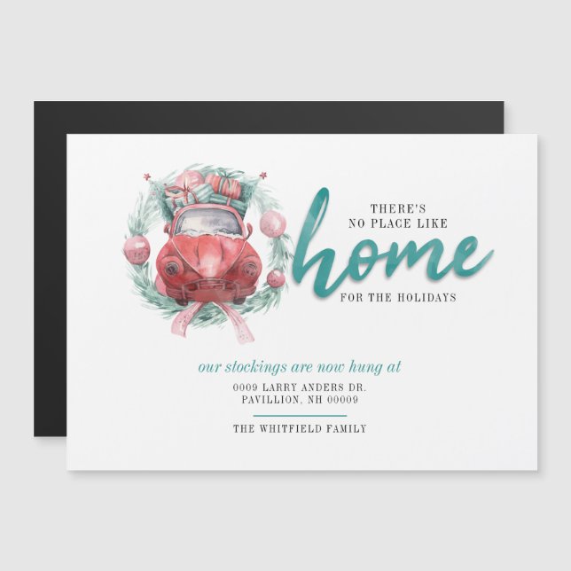 Magnética Movimos vacaciones mudándose a casa Invitación (Anverso/Reverso)