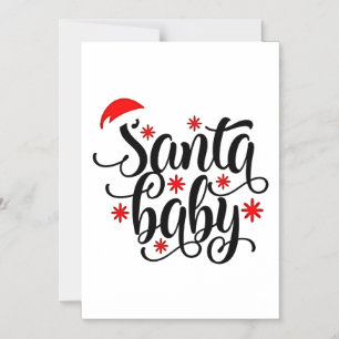 Magnética Navidades de la Invitación de embarazo de Santa Ma