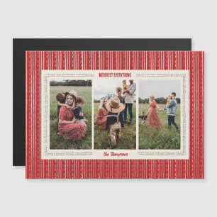 Magnética Red Moderna Farmhouse Tarjeta fotográfic