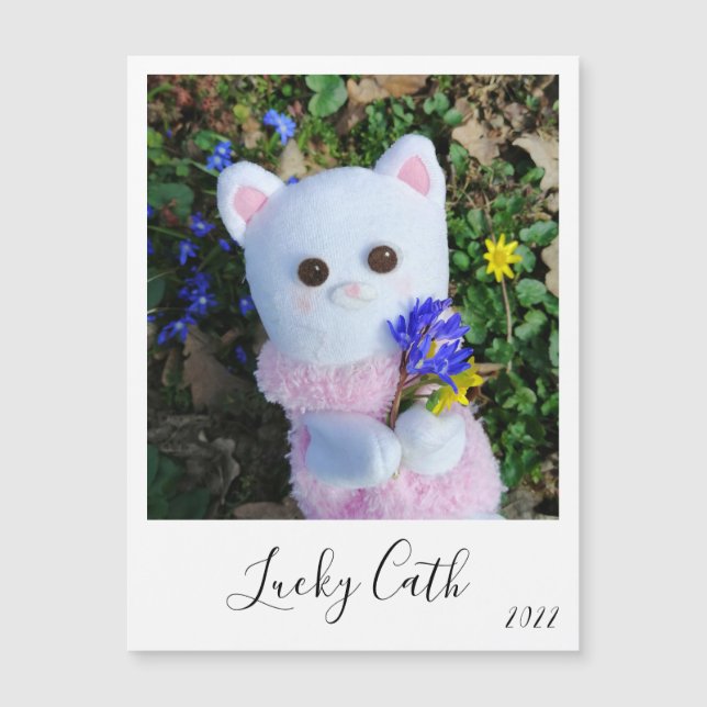 Magnética tarjeta de foto instantánea elegante y p (Anverso)