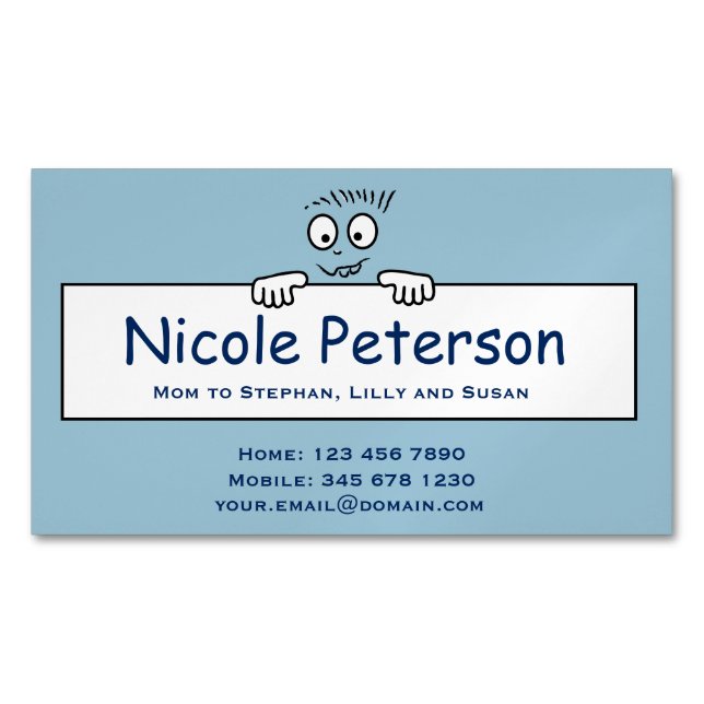 Magnética Tarjeta de visita de la mamá (Anverso)