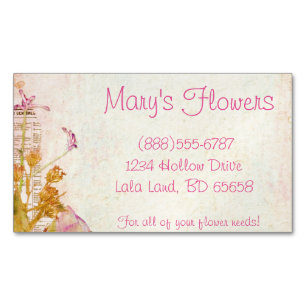 Magnética Tarjeta de visita floral totalmente Personalizado