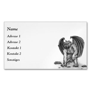 Magnética Tarjeta de visita Golem Gargoyle Magnet