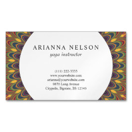 Magnética Tarjeta de visita oval bohemia de la mandala