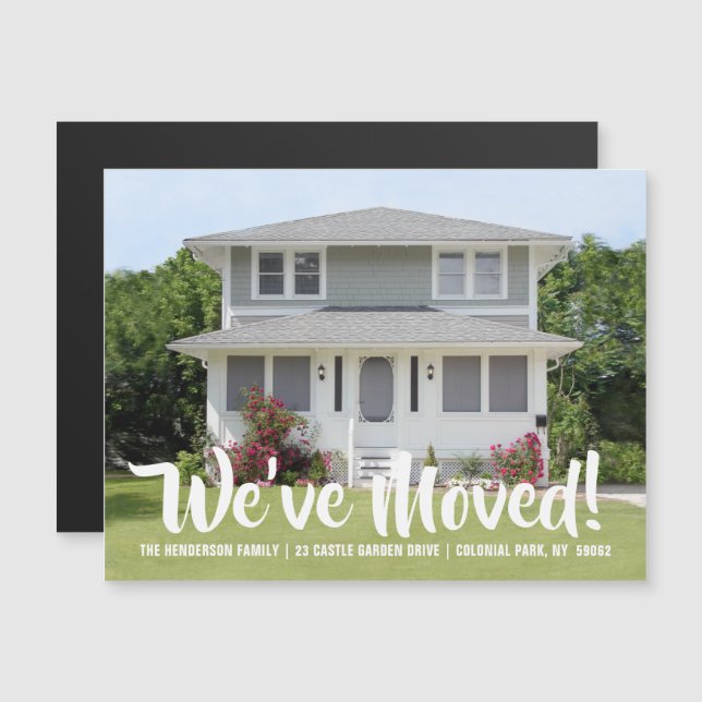 Magnético cambio de foto tarjeta de Invitación de  (Anverso/Reverso)