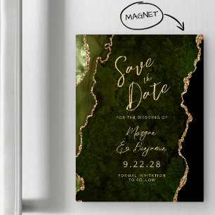Magnético de la Agate Oro Verde de Oliva Salvar la