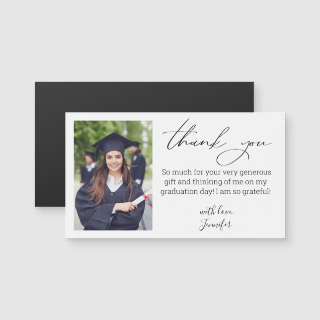 magnetoscopio de fotos de graduación con guión ele (Anverso/Reverso)
