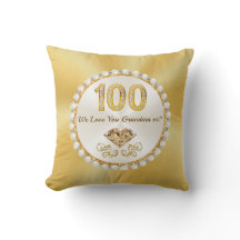 Magnífica almohada de cumpleaños 100, cumpleaños 1