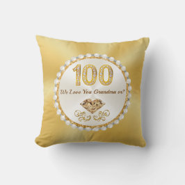 Magnífica almohada de cumpleaños 100, cumpleaños 1