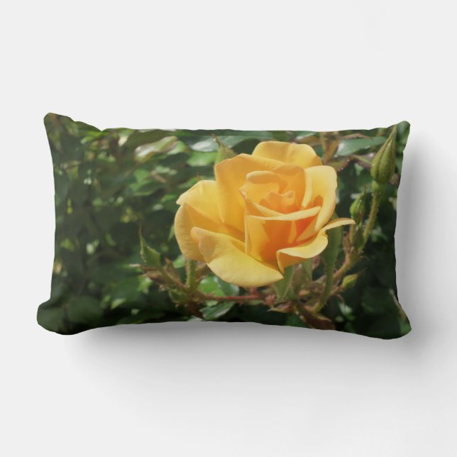 Magnífica almohada lumbar rosa amarillo (Anverso)