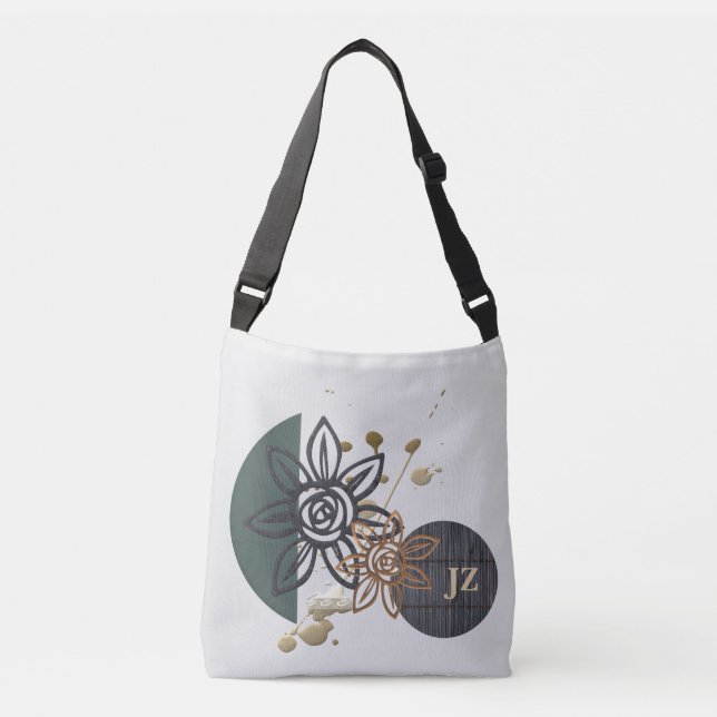 Magnífica Bolsa Única De Tote Floral Personalizada (Anverso)