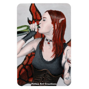 Magnífica Botella de vino de hadas mágicas Imán fl