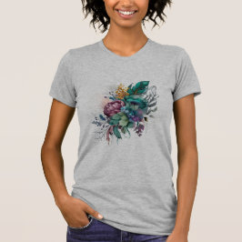 Magnífica camiseta de diseño floral