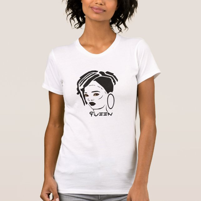 Magnífica camiseta de la reina africana (Anverso)