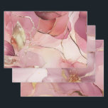 Magnífica ducha de novia rosa Rubor con hoja de or<br><div class="desc">Gorgoge Glam Gold Leaf Rubor Pink Bridal,  Boda de cumpleaños de Baby Shower</div>