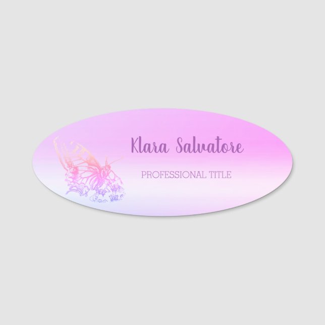 Magnífica e increíble etiqueta de nombre de maripo (Anverso)